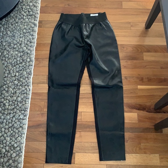 Stella McCartney Darcelle Skin Free Skin Leather Leggings In Black - Picture 6 of 6